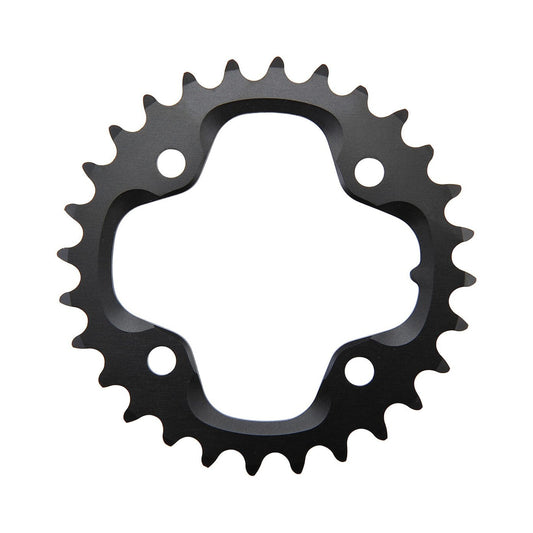 SRAM S1 CNC -sisempi eturatas, 10-vaihteinen, 4 kiinnitysreikää, 80 mm — eturatas valkoisella taustalla