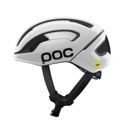 POC OMNE AIR MIPS Logo maanteejalgrattakiiver Valge/Must Matt