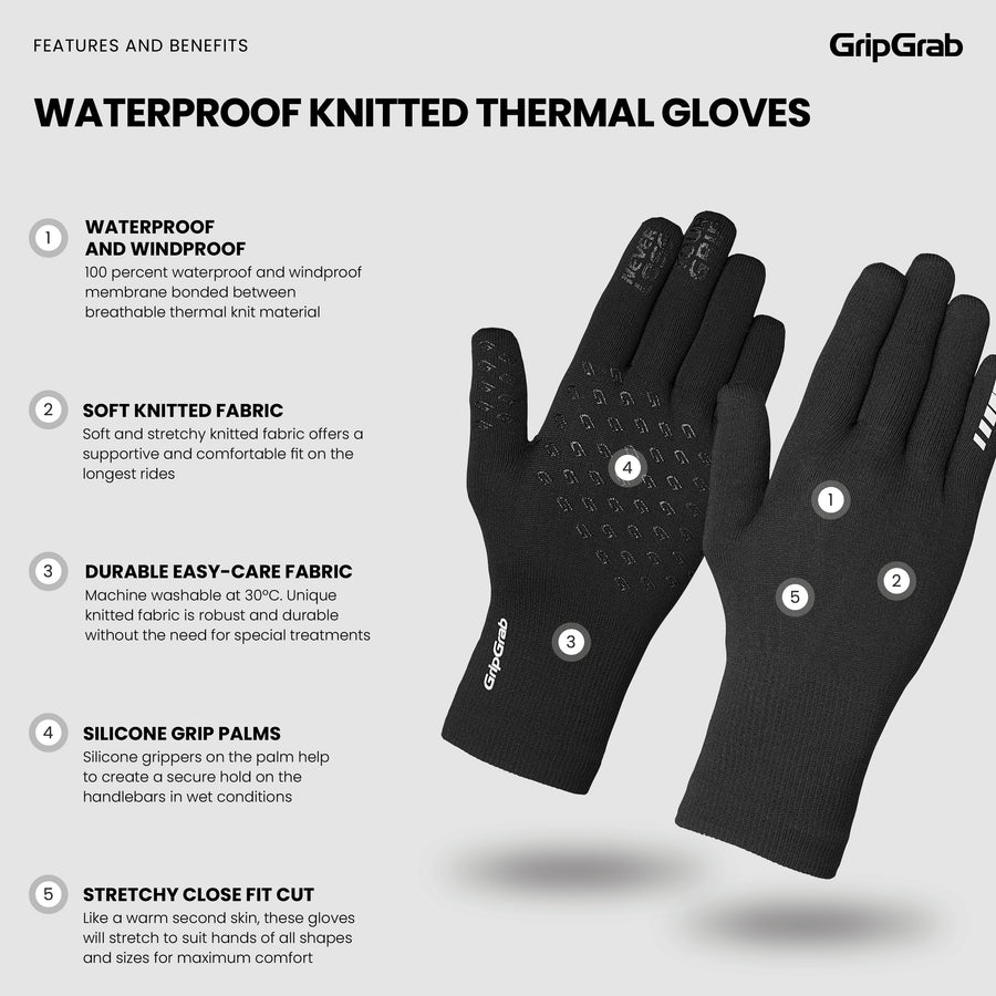 Gants GRIPGRAB HIVER IMPERMEABLES Noir
