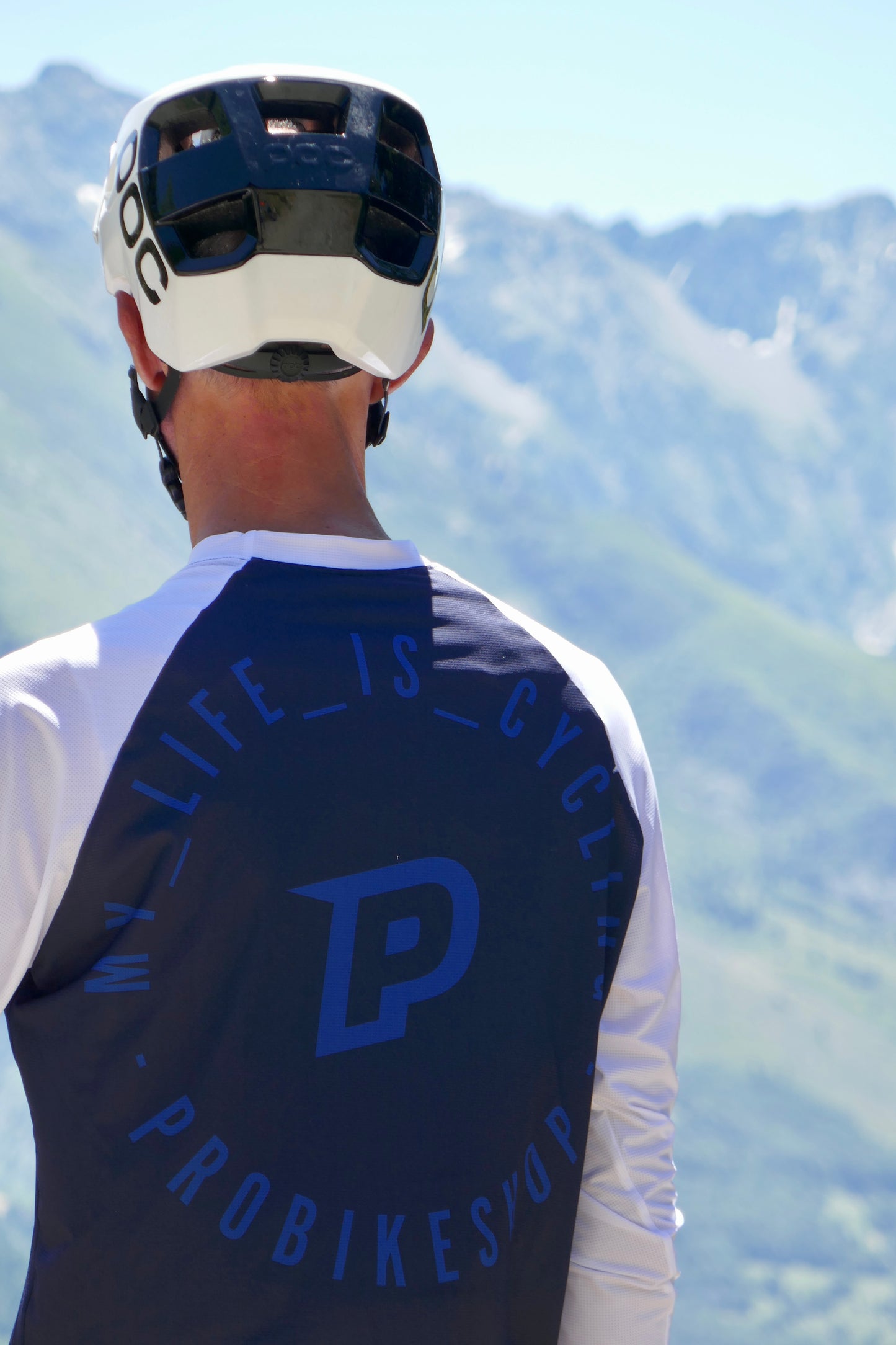 Maillot PROBIKESHOP By CHEF DE FILE FREERIDE Manches Longues Marine/Blanc
