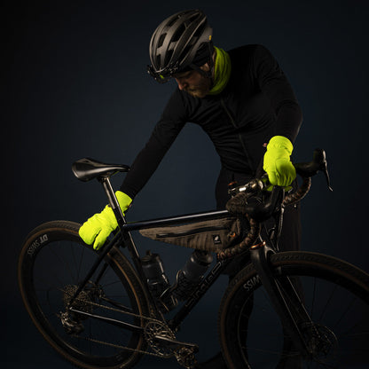 Žlté cyklistické rukavice GRIPGRAB NORDIC 2, vetruodolné trojprstové na hlbokú zimu