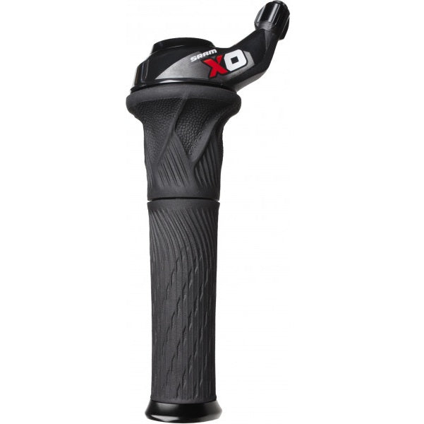 Vasakpoolne SRAM X0 Grip Shift 2-käiguline pöördkäiguvaheti, must/punane