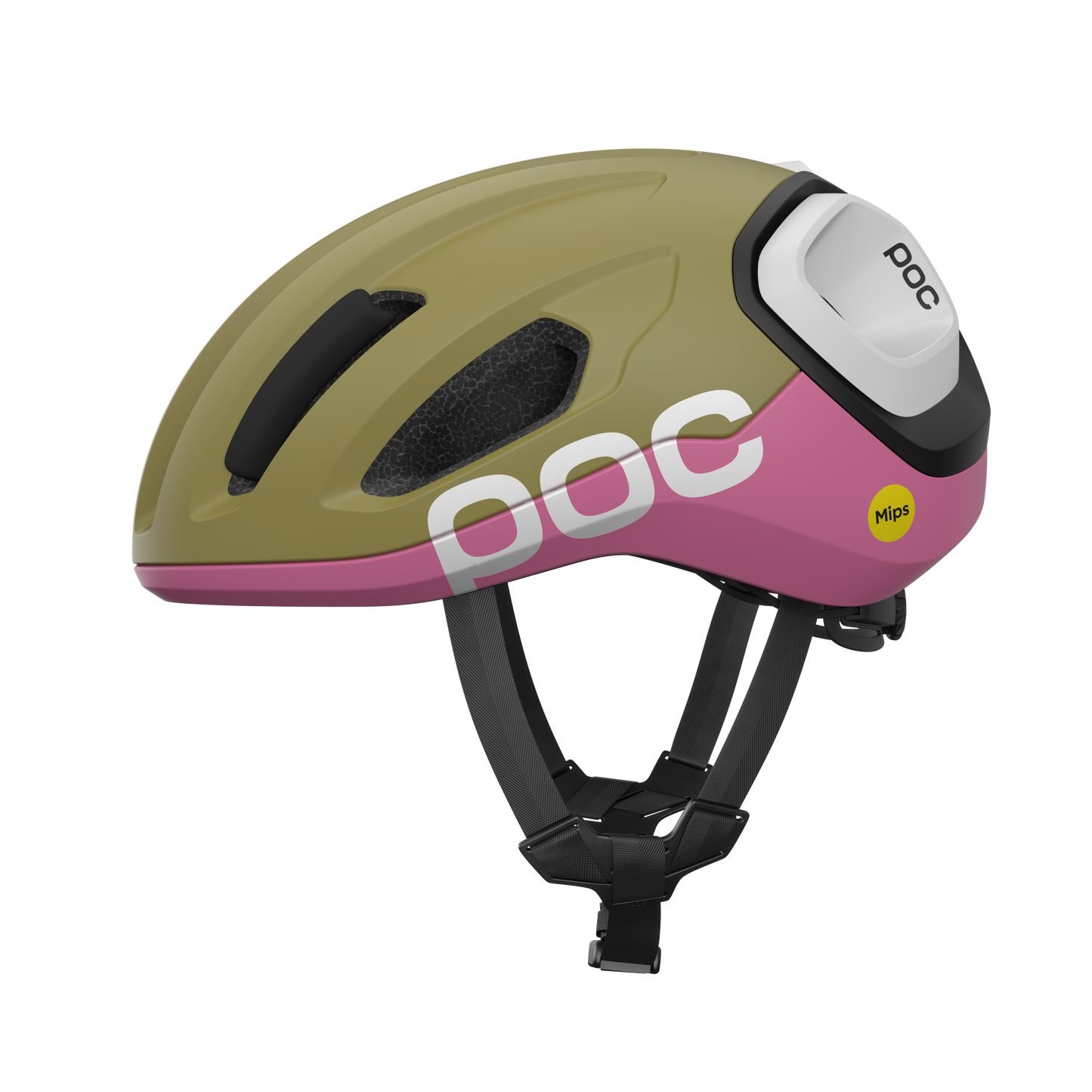 Casque Route POC AMIDAL MIPS Kaki/Rose Matt