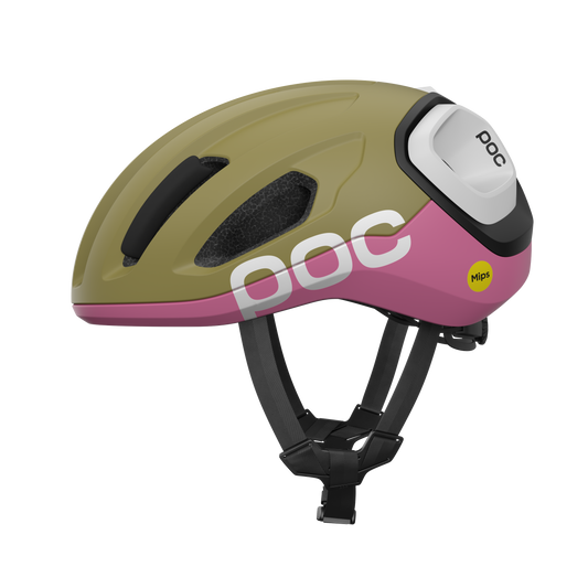 Casque Route POC AMIDAL MIPS Kaki/Rose Matt