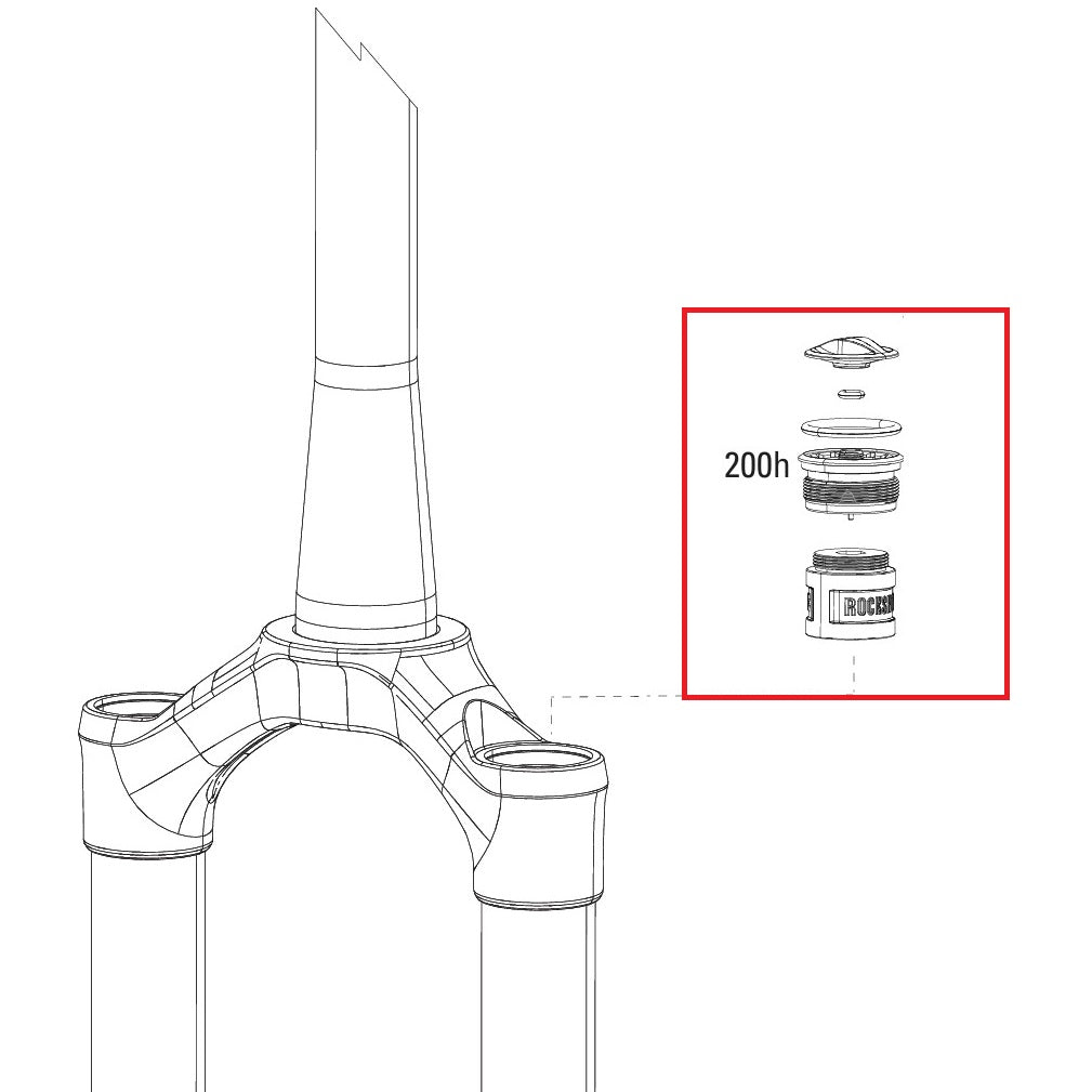 Kit Air Top Cap ROCKSHOX SID 32mm B1-B4 (2017-2020).SID SL C1+ (2021+).REBA-10/REBA-12/REBA-15 A2-A8(2018-2025)