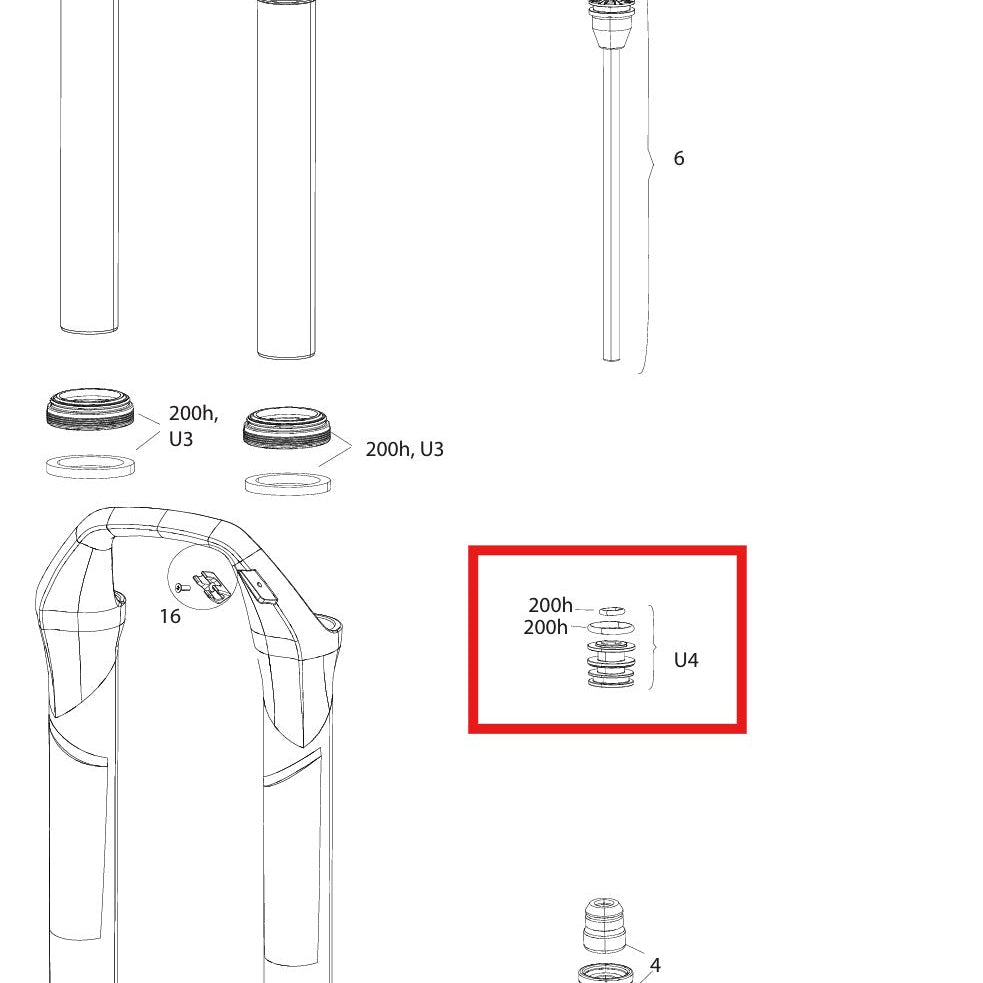 Sealhead Opgraderingskit til Gaffel ROCKSHOX SID 32 mm SID RLC A1(2017-2019)/RL B1-B2(2017-2019)/B4(2020+)