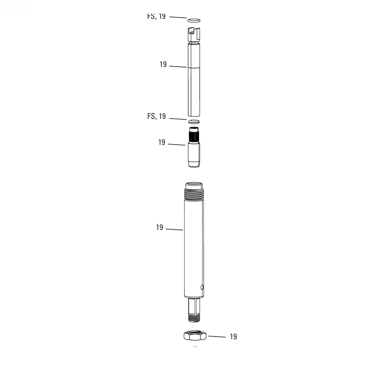 ROCKSHOX MONARCH RL/RT/XX (B1+) amortizatora kāta komplekts 222 × 66 mm #11.4118.099.010