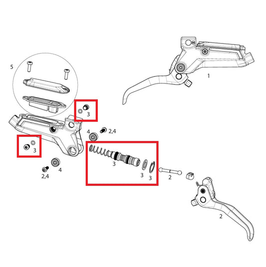 Service Kit SRAM Freins LEVEL ULTIMATE/SILVER STEALTH C1
