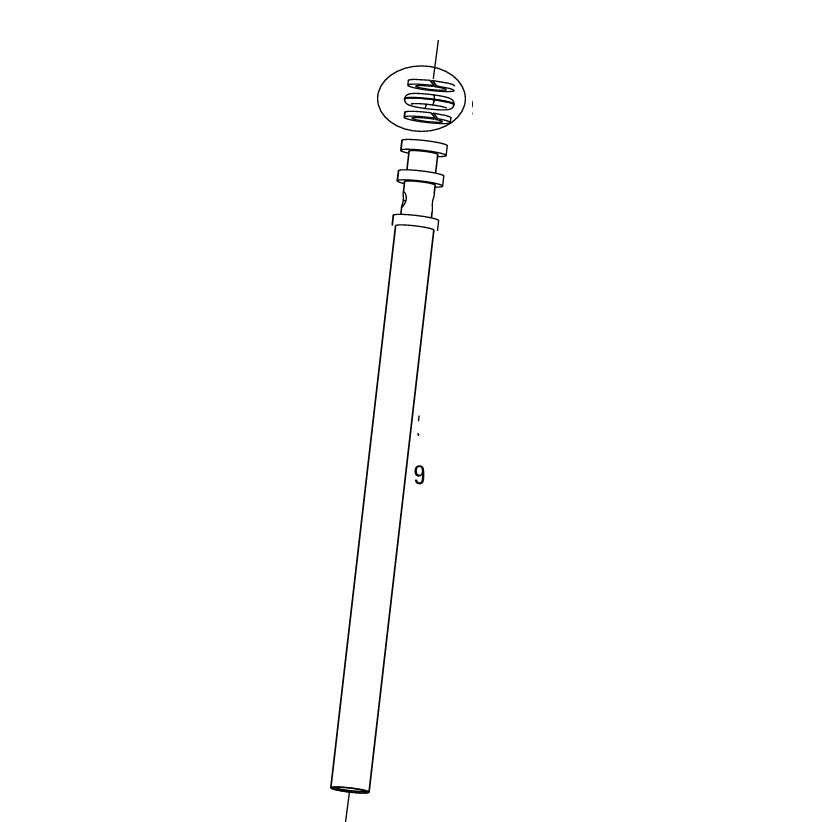 ROCKSHOX REVERB A1-A2 420x100 mm teleskopiskās sēdekļa stutes galvenais virzulis un kāts #11.6818.018.010