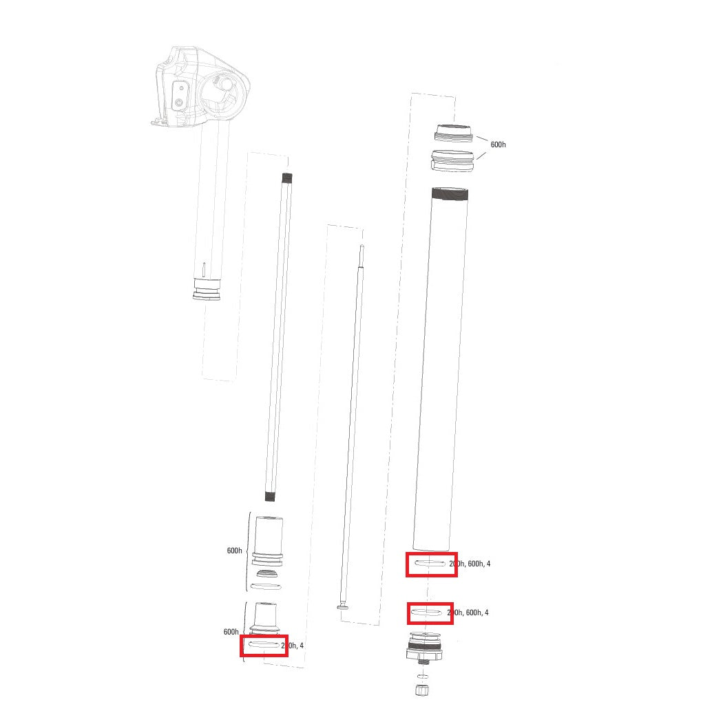 Vedligeholdelsessæt 200 t/år ROCKSHOX REVERB XPLR AXS 27.2mm A1