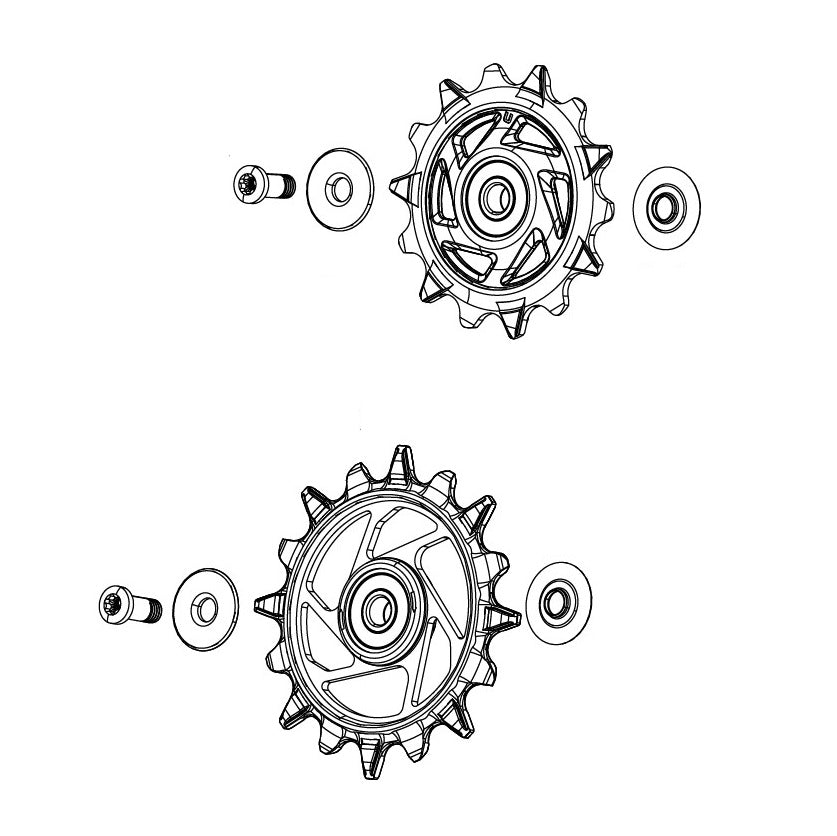 Pattini del Deragliatore Posteriore 12V SRAM XX-SL T-TYPE EAGLE AXS / RED XPLR E1