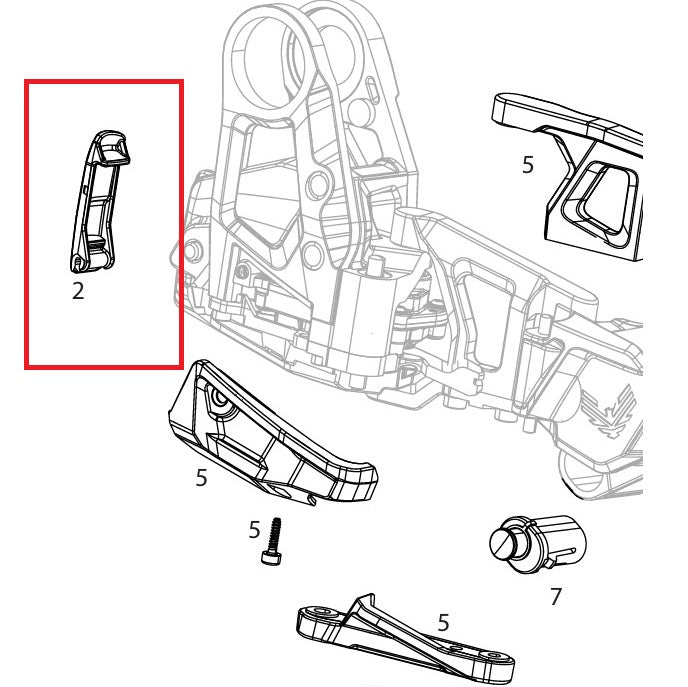 Clip/Leva di Bloccaggio Batteria Deragliatore SRAM GX T-Type AXS