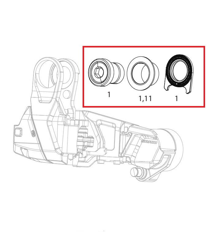 SRAM RED XPLR AXS E1 Rear Derailleur Fixing Screw Kit