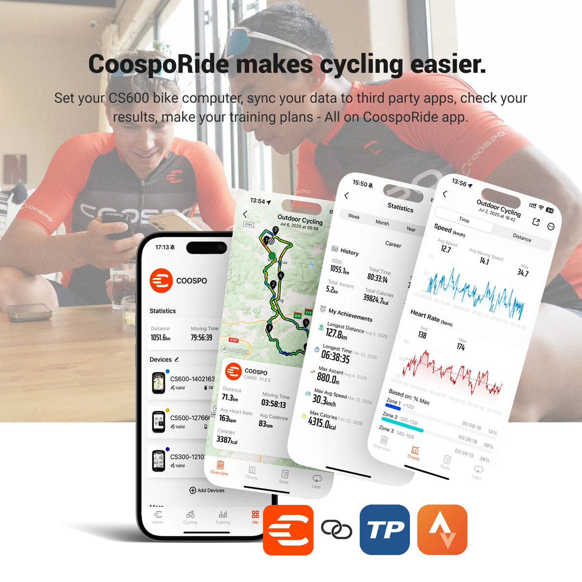 Ciclocomputer GPS COOSPO CS600