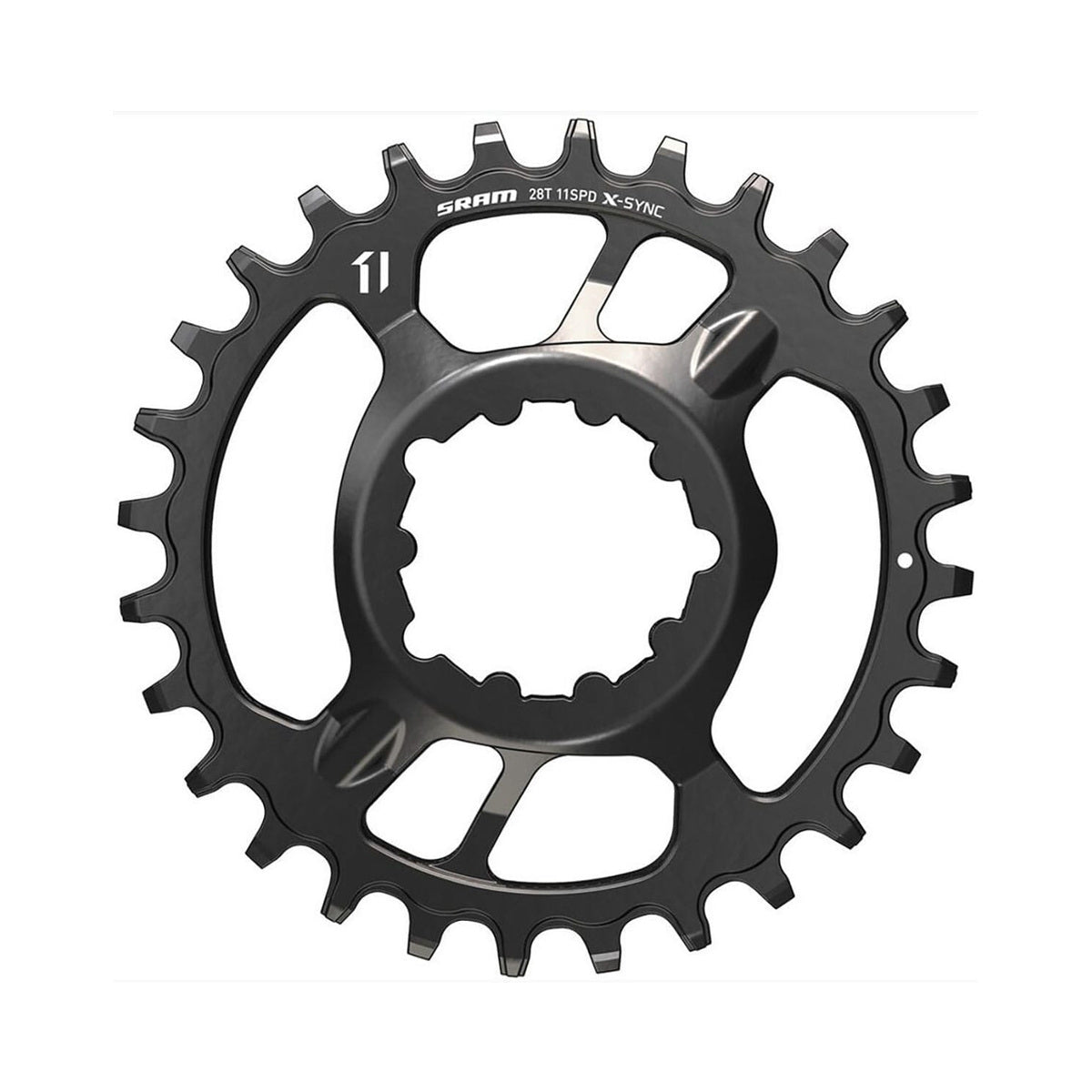 SRAM X-SYNC single chainring, 11-speed, Boost, direct mount, 3 mm offset — chainring on a white background