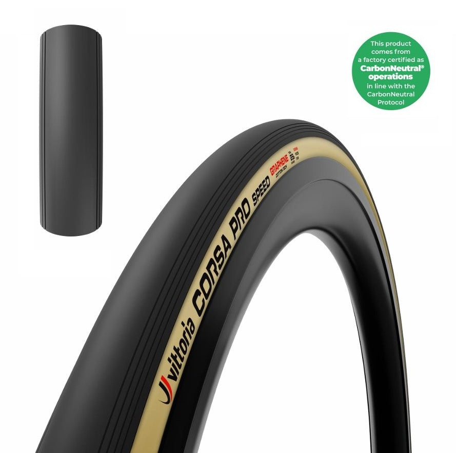 Pneu VITTORIA CORSA PRO SPEED WIDE Graphene G2.0 700c Tubeless Ready Souple Beige
