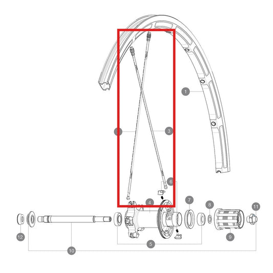 Kit 10 Rayons Ar MAVIC KSYRIUM SLS 298.5mm Écrous M7/7