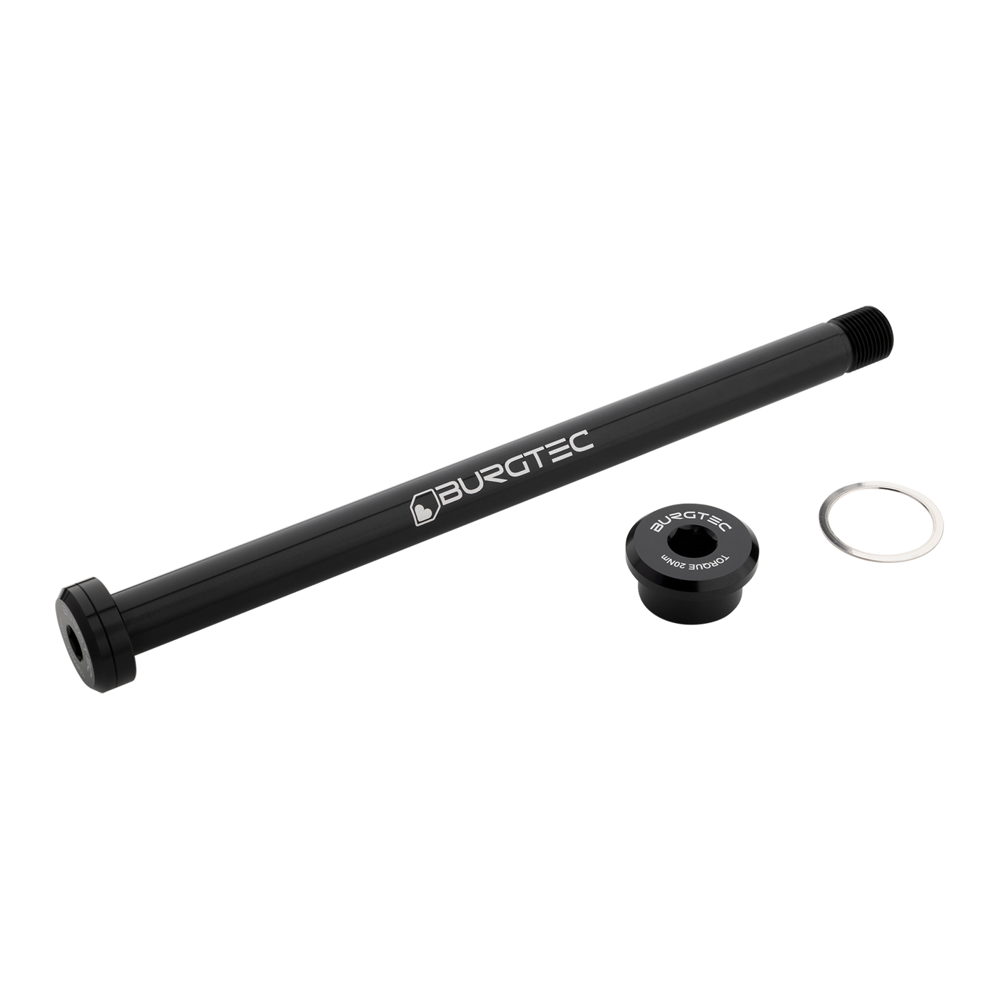 BURGTEC Baghjulsakse 173mm x 12mm 1.0mm til Rocky Mountain Ramme Sort