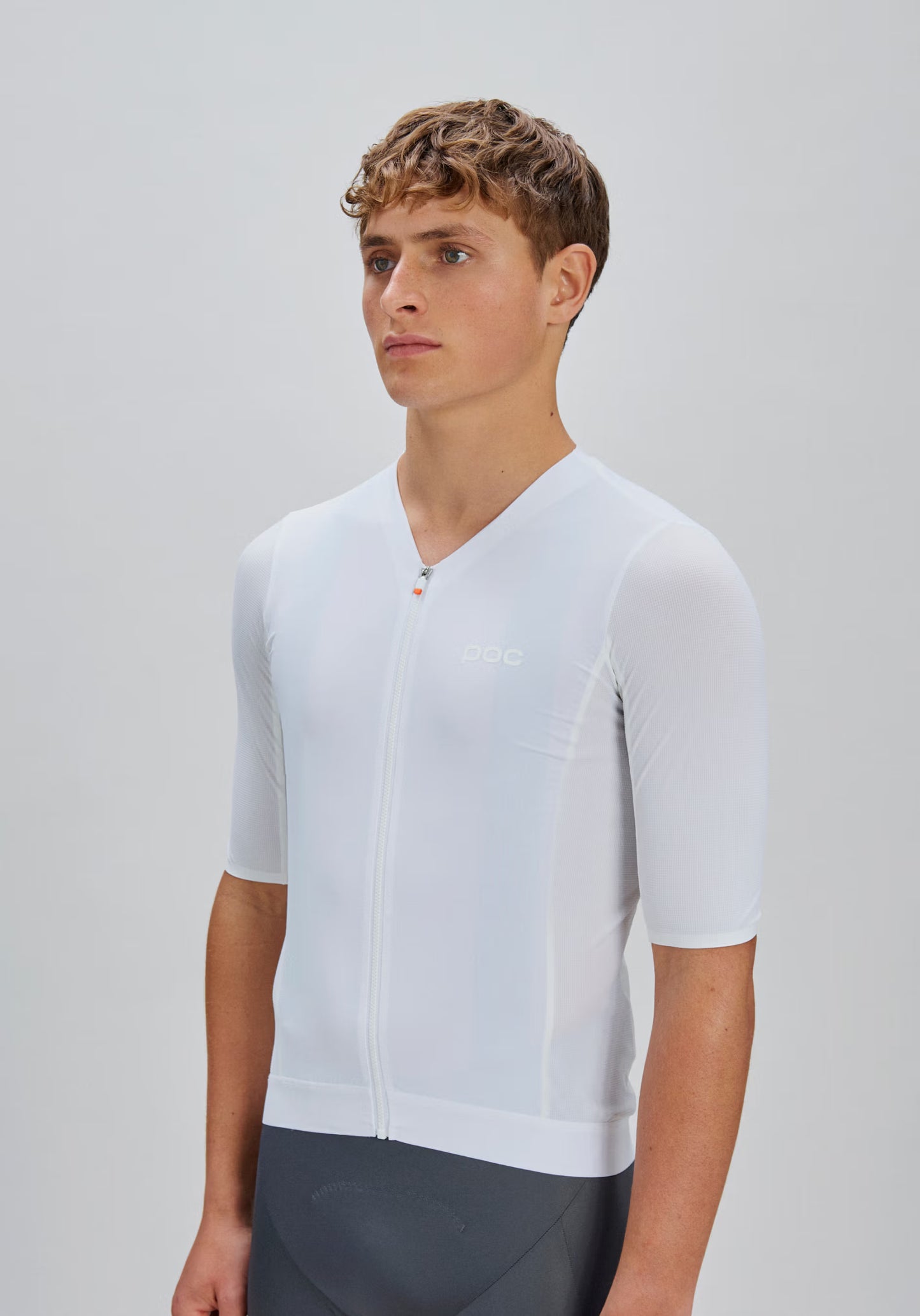 Maillot POC RACEDAY Manches Courtes Blanc