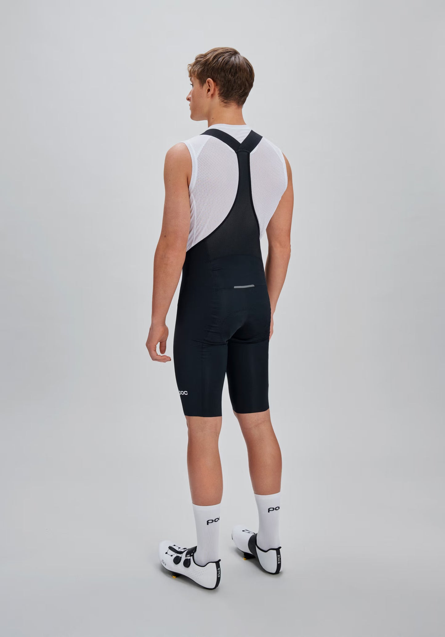 Kurze Radhose mit Trägern POC RACEDAY Schwarz