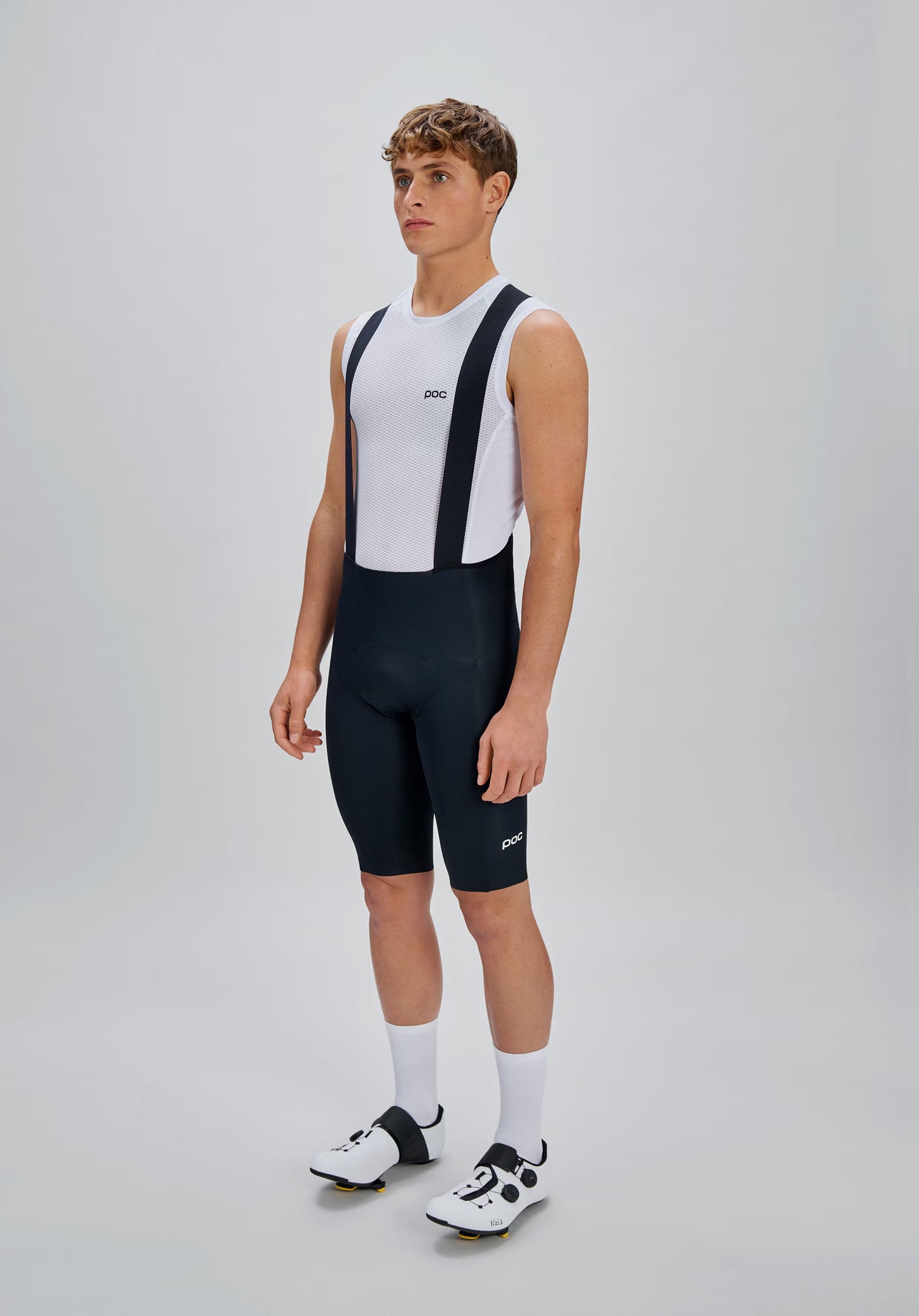 Kurze Radhose mit Trägern POC RACEDAY Schwarz