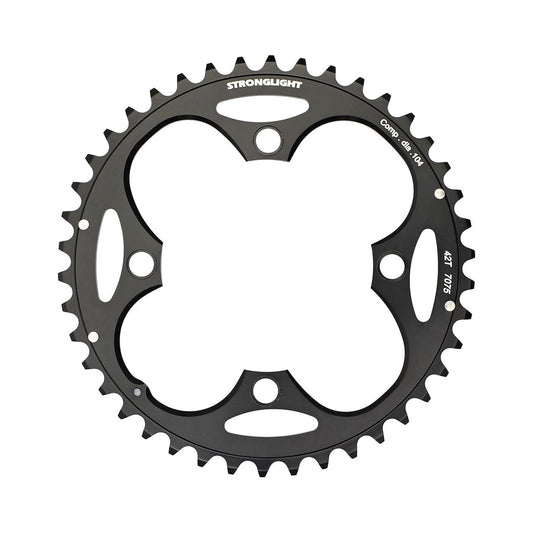 STRONGLIGHT ALU 7075 -ulompi eturatas, 9-vaihteinen, 4 kiinnitysreikää, 104 mm — eturatas valkoisella taustalla