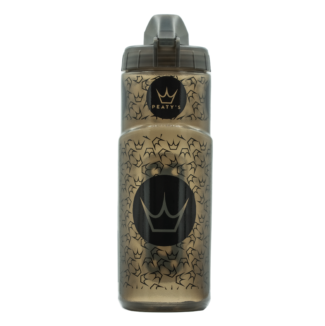 Flask- och Flaskhållarkit PEATY'S X FIDLOCK Logo (600ml) Rökt