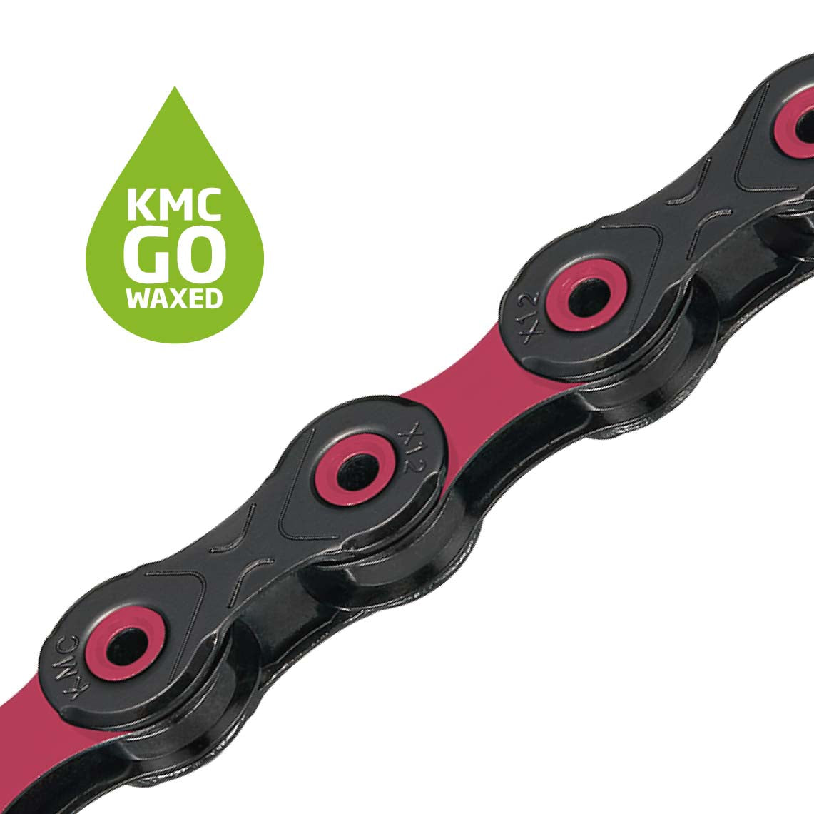 Catena 12V KMC DLC12 Waxed Nero/Rosa Cerato