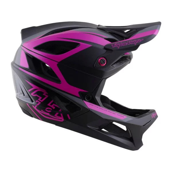 MTB каска TROY LEE DESIGNS STAGE 2 HIGH VIZ, сива/неоново розова