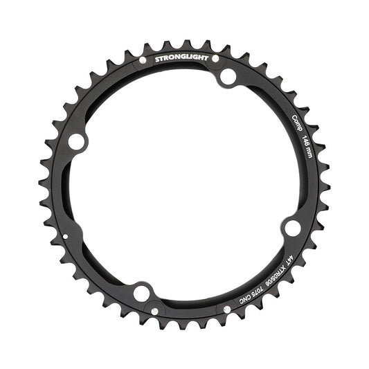 STRONGLIGHT SHIMANO XTR M960 -ulompi eturatas, 9-vaihteinen, 4 kiinnitysreikää, 146 mm — eturatas valkoisella taustalla