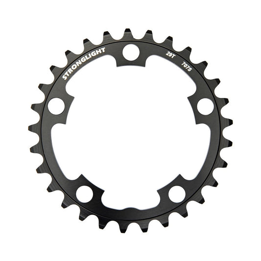 STRONGLIGHT INOX -sisempi eturatas, 9-vaihteinen, 5 kiinnitysreikää, 58 mm — eturatas valkoisella taustalla