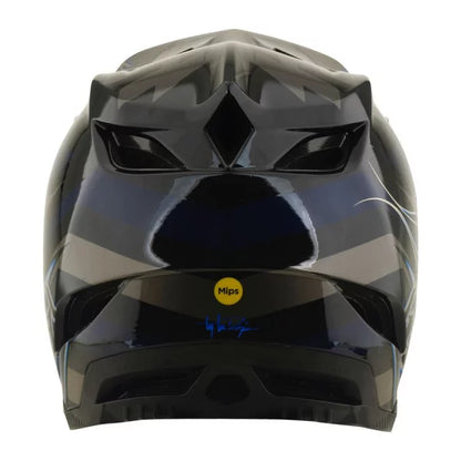 MTB-helm TROY LEE DESIGNS D4 COMPOSITE MIPS BURST Zwart/Blauw