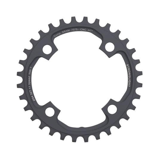 STRONGLIGHT HT3 Sram X01 -yksittäiseturatas, kapea–leveä hammastus, 11-vaihteinen, 4 kiinnitysreikää, 94 mm — eturatas valkoisella taustalla