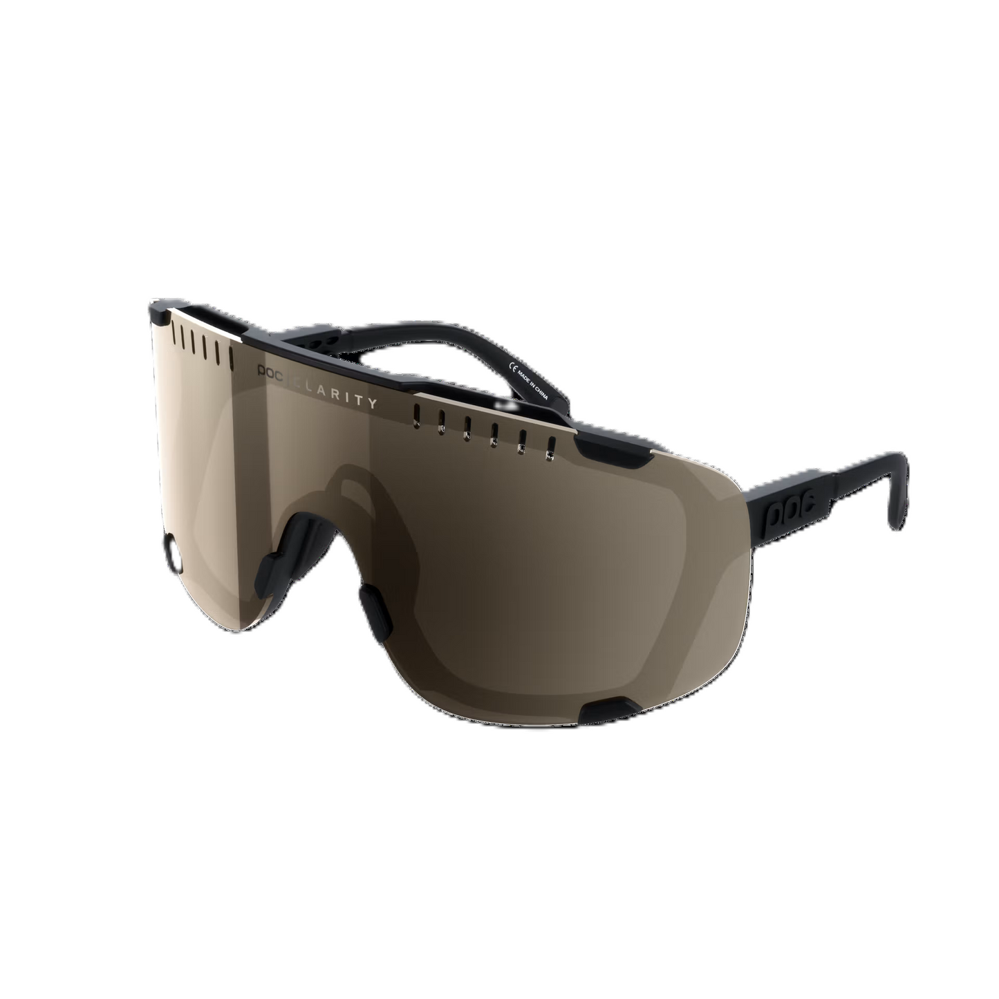 Lunettes POC DEVOUR+ Noir Verre Clarity Trail Partly Sunny Silver