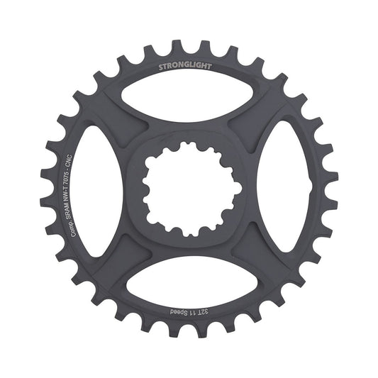 STRONGLIGHT HT3 -yksittäiseturatas, kapea–leveä hammastus, 11-vaihteinen, Sram-suorakiinnitys, 6 mm:n offset — eturatas valkoisella taustalla