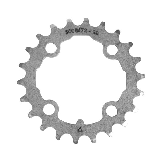 STRONGLIGHT INOX -sisempi eturatas, 9-vaihteinen, 4 kiinnitysreikää, 64 mm — eturatas valkoisella taustalla