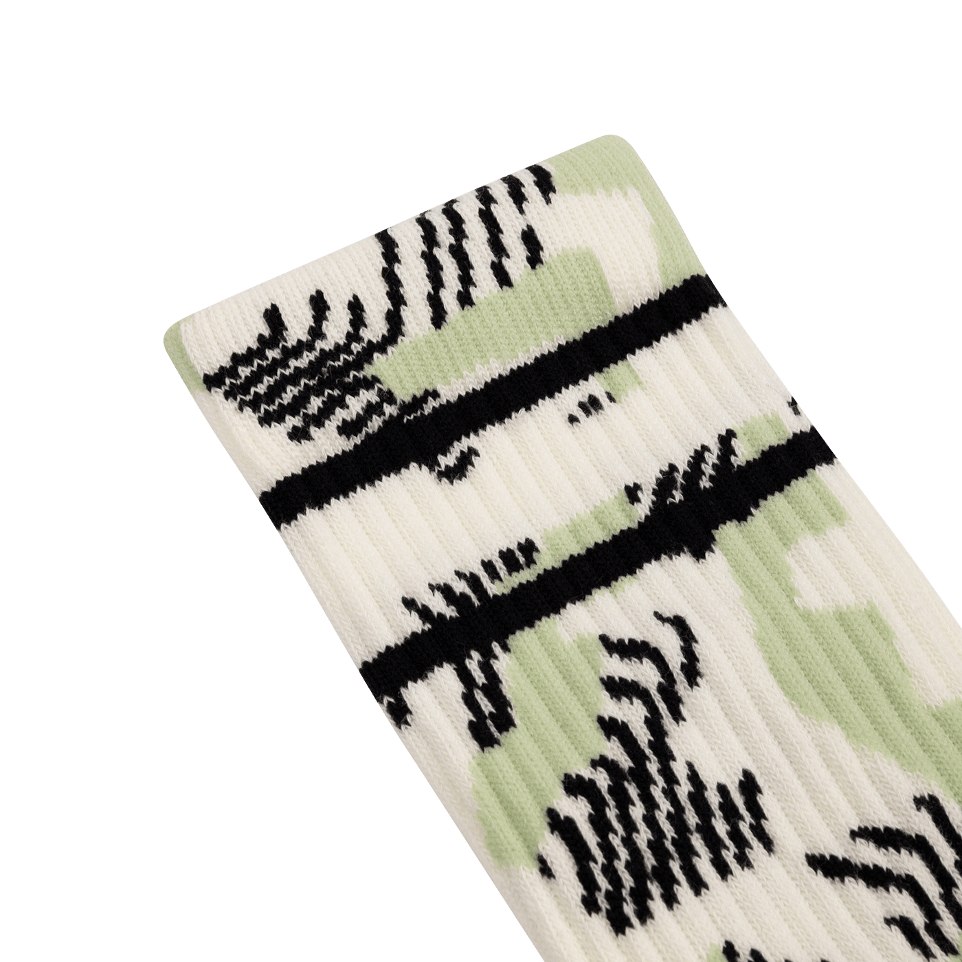 Chaussettes BURGTEC EVERYDAY CREW PATTERNED Blanc/Vert