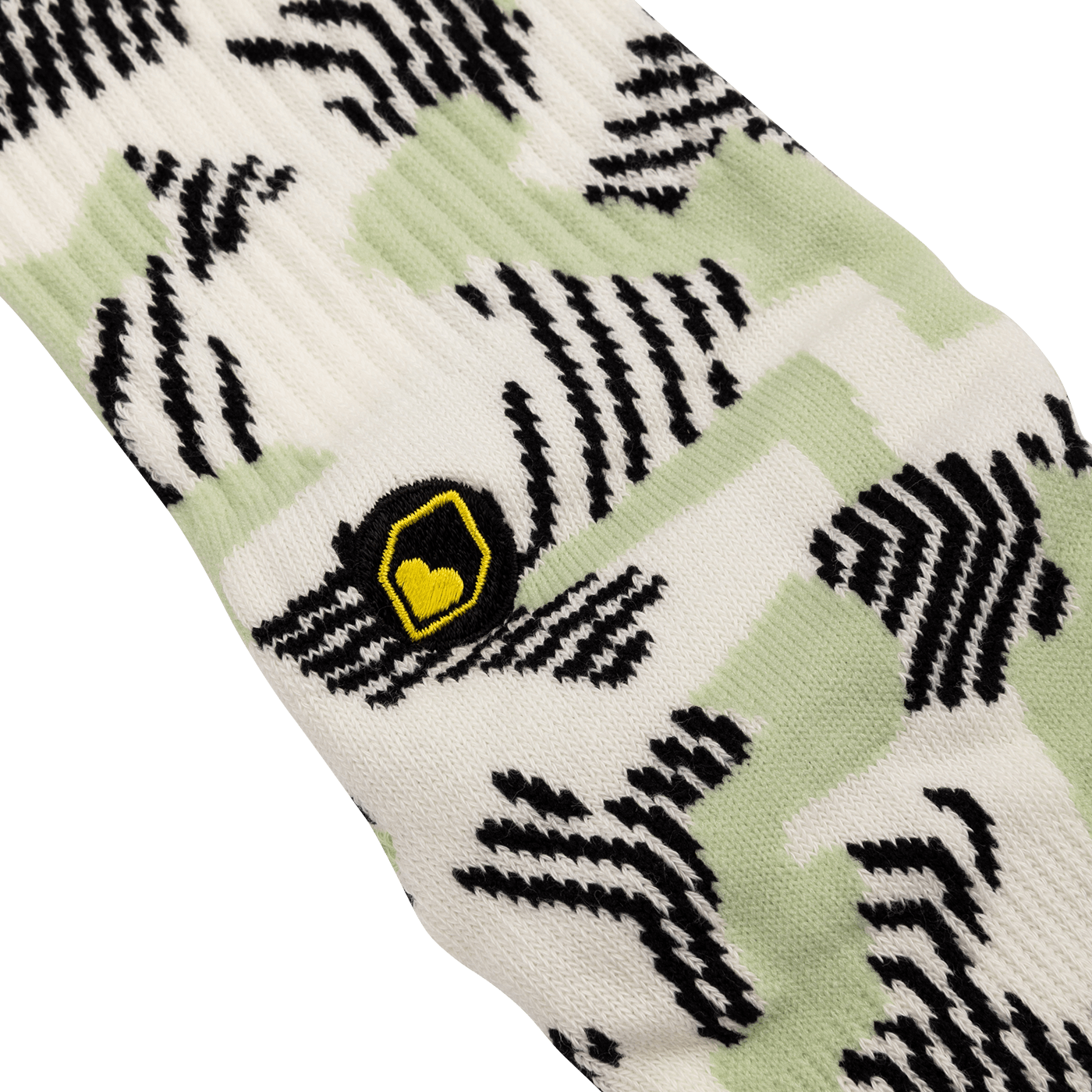 Chaussettes BURGTEC EVERYDAY CREW PATTERNED Blanc/Vert