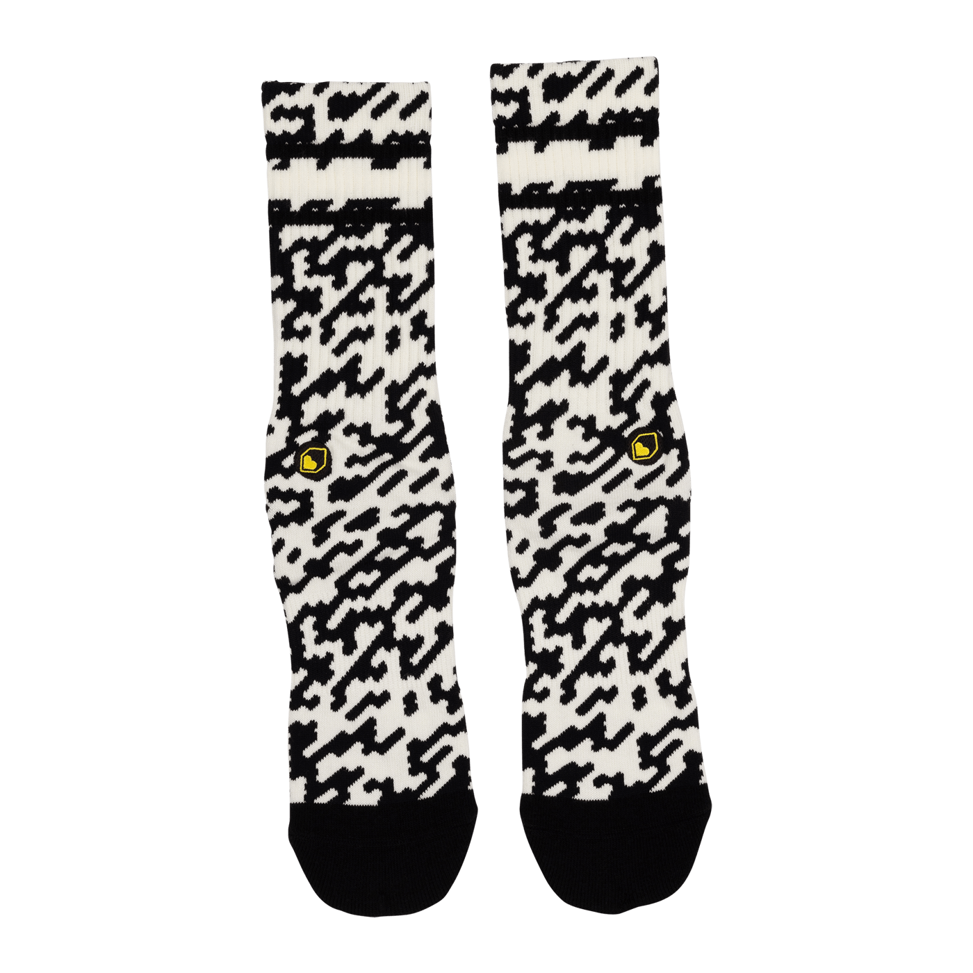 Chaussettes BURGTEC EVERYDAY CREW PATTERNED Noir/Blanc