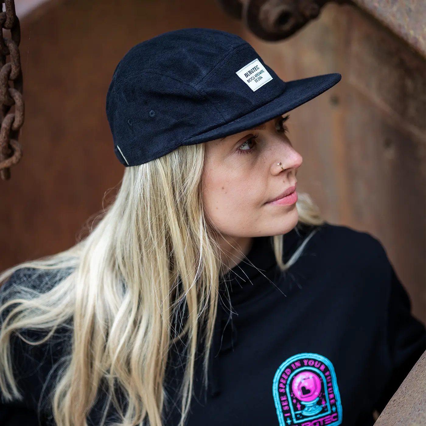 Casquette BURGTEC ARCADE FIVE PANEL Noir