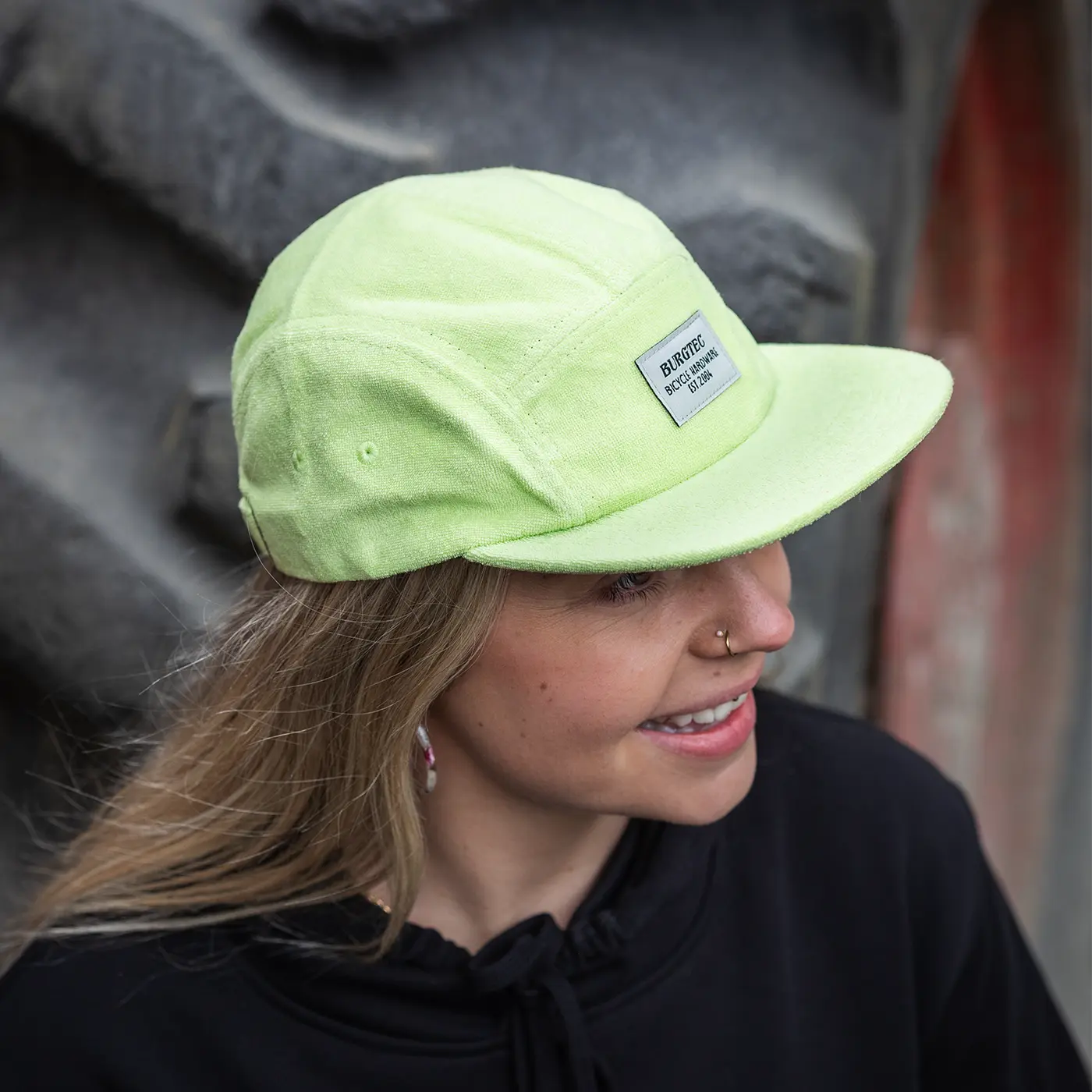Casquette BURGTEC ARCADE FIVE PANEL Jaune Limonade