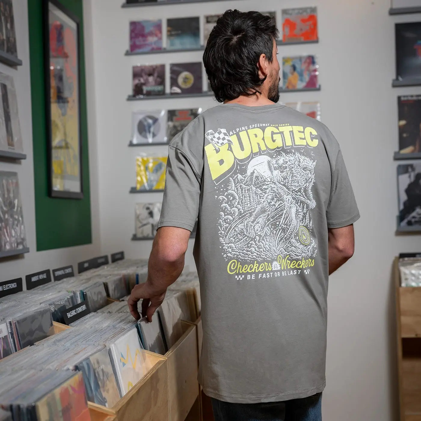 T-Shirt BURGTEC ALPINE SPEEDWAY Gris