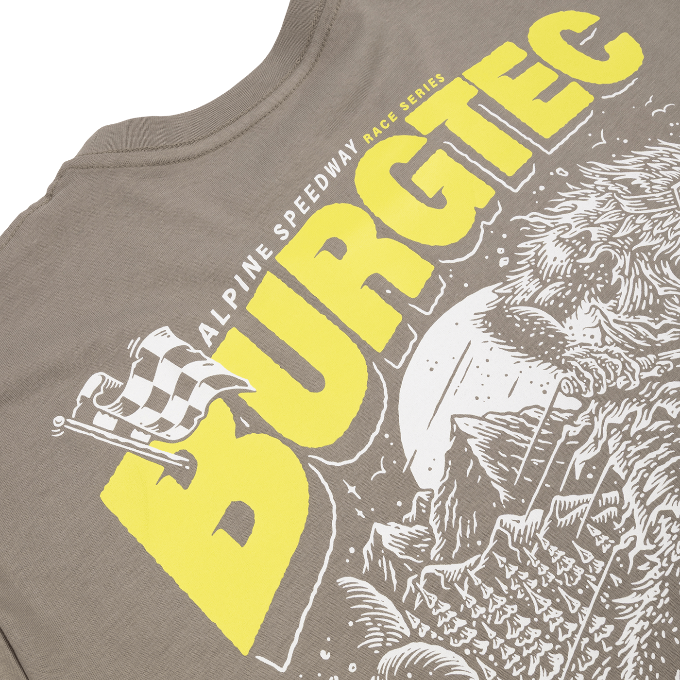 T-Shirt BURGTEC ALPINE SPEEDWAY Gris