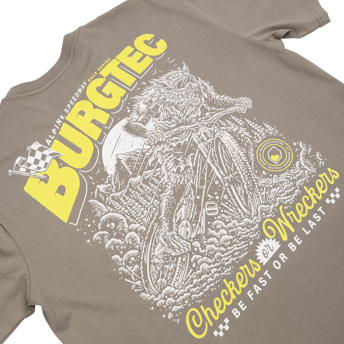 T-Shirt BURGTEC ALPINE SPEEDWAY Gris