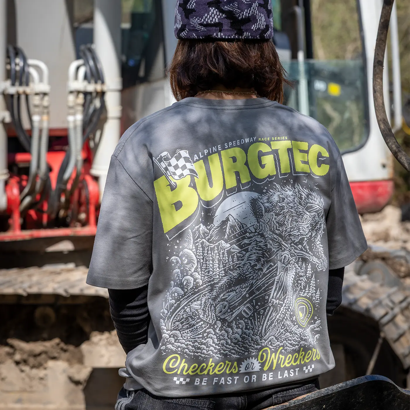 T-Shirt BURGTEC ALPINE SPEEDWAY Gris