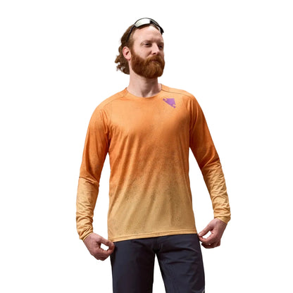 Maillot ENDURA SINGLETRACK PRINT Mangas Longas End Orange