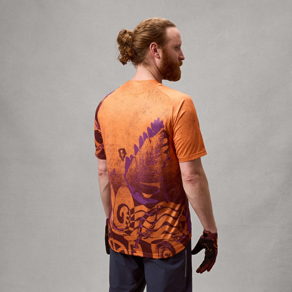 Tröja ENDURA SINGLETRACK PRINT Kortärm End Orange