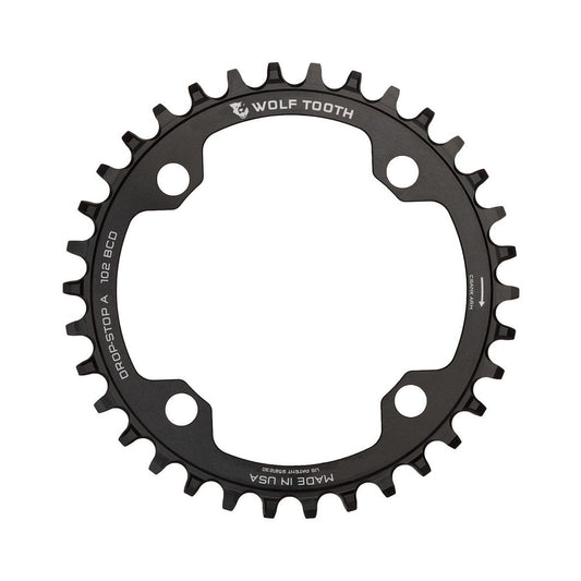 WOLF TOOTH XTR M960 -keskieturatas, 10/11/12-vaihteinen, 4 kiinnitysreikää, 102 mm — eturatas valkoisella taustalla