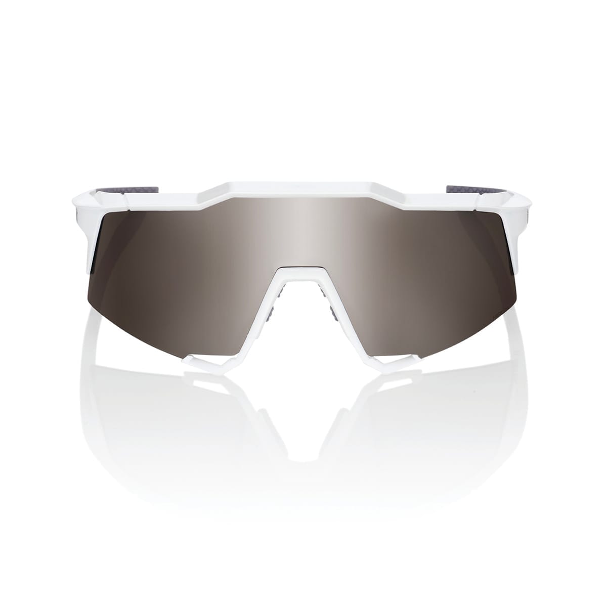 Okulary 100% SPEEDCRAFT Biały Matt Hiper Mirror Srebrny