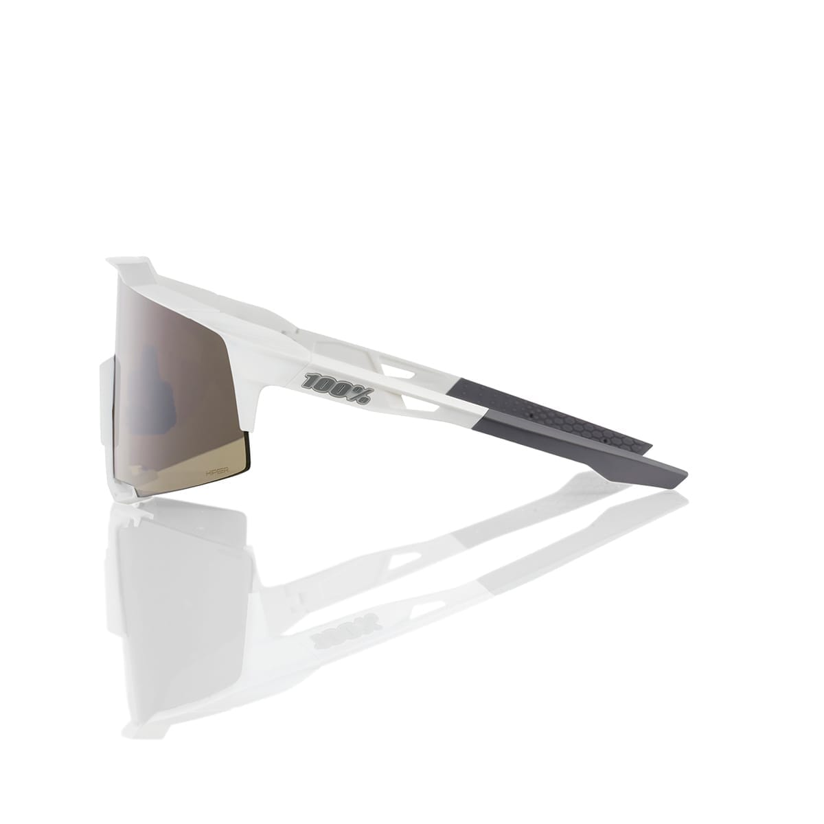 Okulary 100% SPEEDCRAFT Biały Matt Hiper Mirror Srebrny